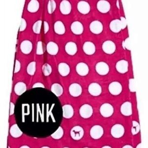 Victoria's Secret Pink Polka Dot Body Wrap Towel